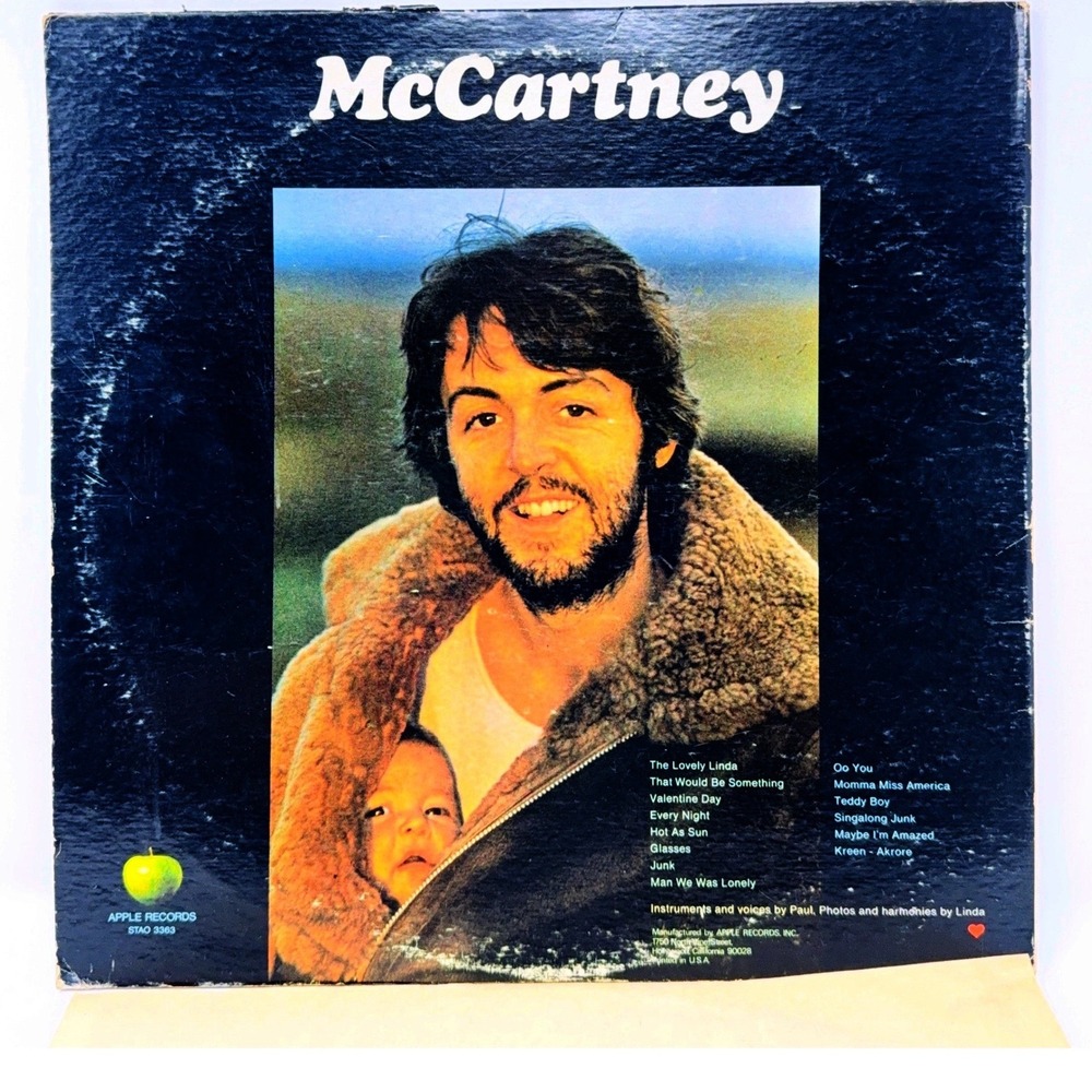 Paul McCartney –‎ McCartney - 1970 Rock Vinyl LP Record Album